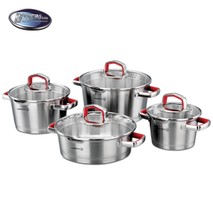 CACEROLA VER TEX ACERO INOXIDABLE SET DE 8 PZAS