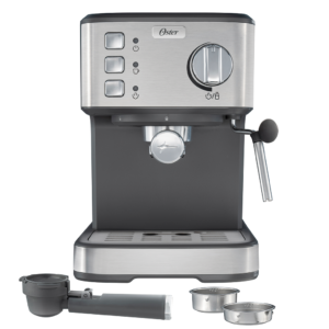 CAFETERA EXPRESSO COMPACTA DE 8 TZS. COLOR GRIS METALICO