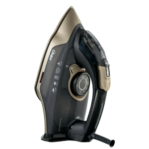 PLANCHA A VAPOR NEGRO |5 NIV. |AUTO-APAGADO |LUZ INDICADORA |ANTIAD. |2200W